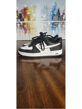 Nike Air Force 1 Low Shoes Mens Size 11 Black White Leather Sneakers DV0788-001